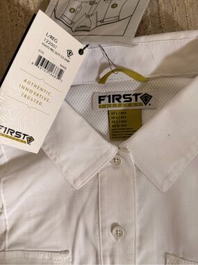 First Tactical Pro Duty Short Sleeve Women’s Large Breathable Police Shirt White
